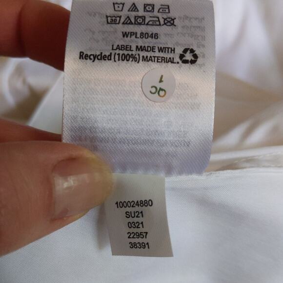 Charter Club White Button Down Shirt Classic Long Sleeve Plus Size 18 NWT - Picture 5 of 8